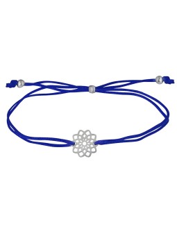 Troli Bracciale in corda con mandala blu/acciaio donna