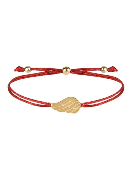 Troli Bracciale con cordino e ala d'angelo rosso/oro donna