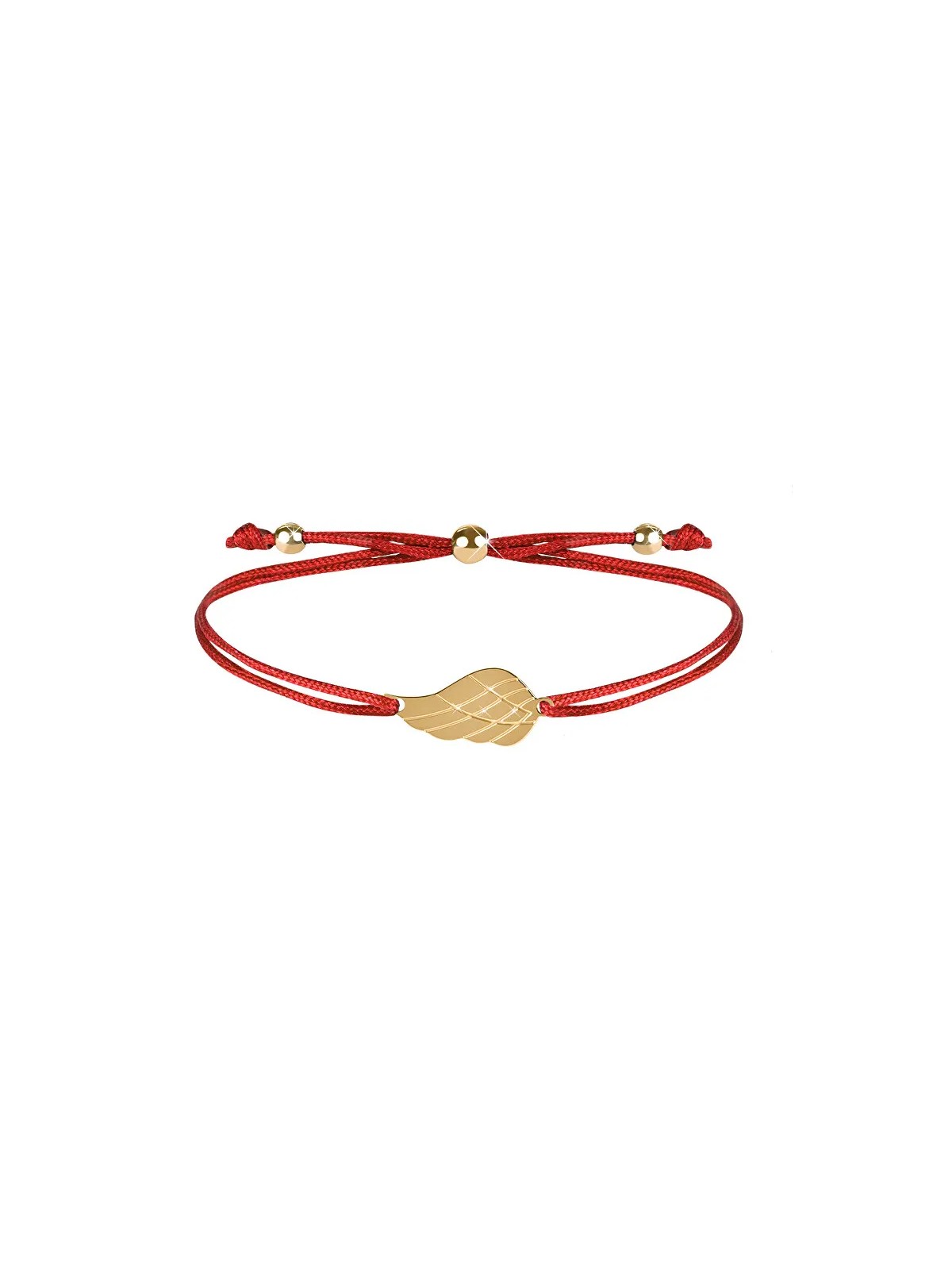 Troli Bracciale con cordino e ala d'angelo rosso/oro donna