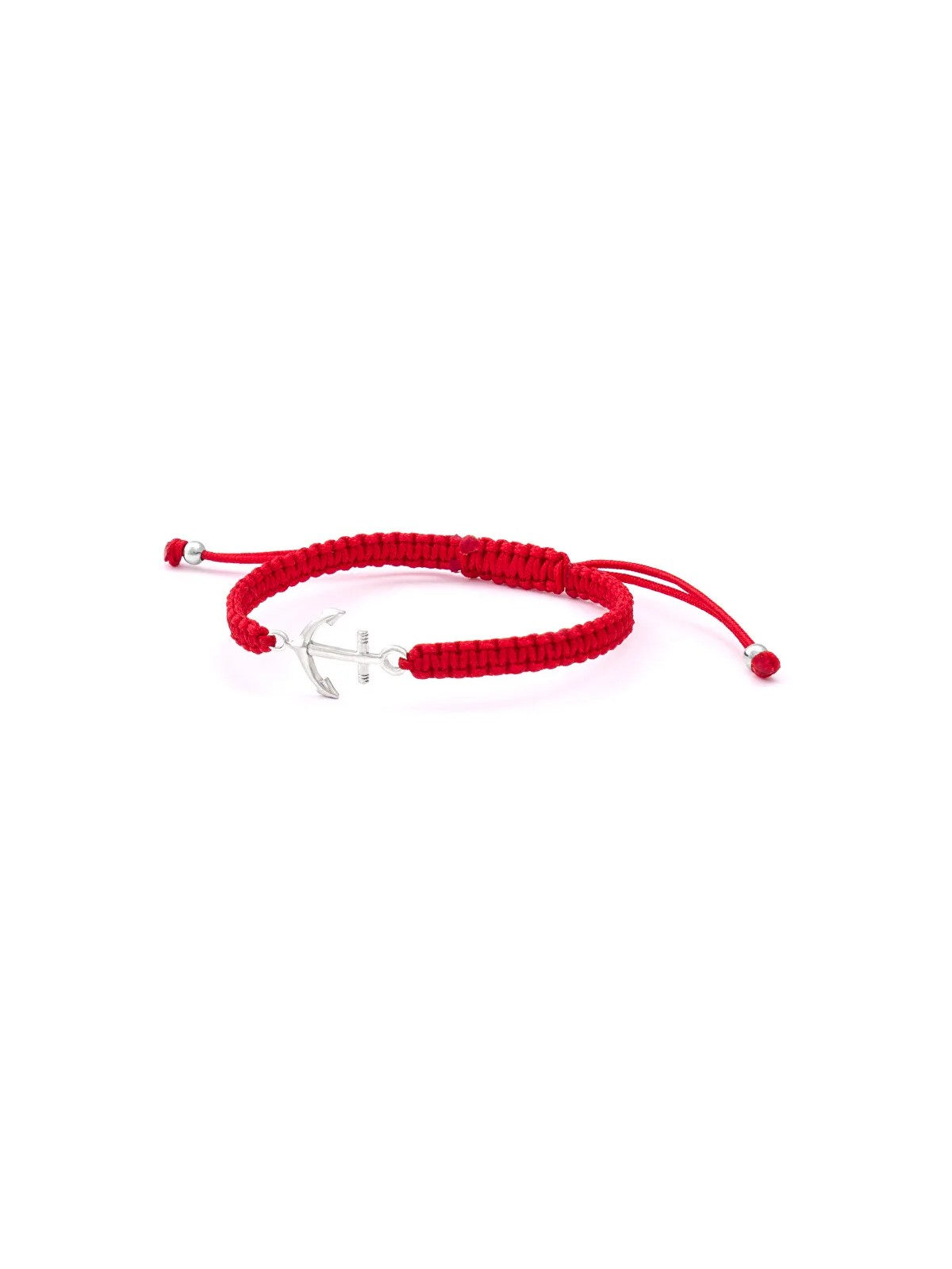 Beneto Exclusive Bracciale cabala rosso con ancora AGB548 unisex