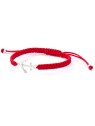 Beneto Exclusive Bracciale cabala rosso con ancora AGB548 unisex