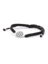 Beneto Exclusive Elegante braccialetto Kabala con cordino nero Mandala AGB564 unisex