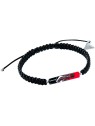 Lampglas Bracciale Shamballa Rosso Nero Partner con un'esclusiva perla Lampglas BSHX10 unisex