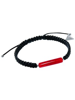 Lampglas Splendido bracciale Shamballa Red Line con oro 24 carati e perla Lampglas BSHX7 unisex