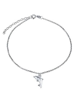 Silvego Catena da gamba in argento con delfino ZT151095VSW donna