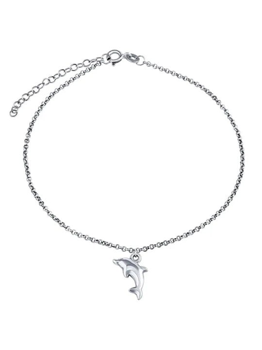 Silvego Catena da gamba in argento con delfino ZT151095VSW donna