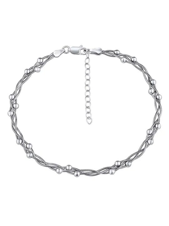Silvego Catena da gamba intrecciata in argento TTT420A donna