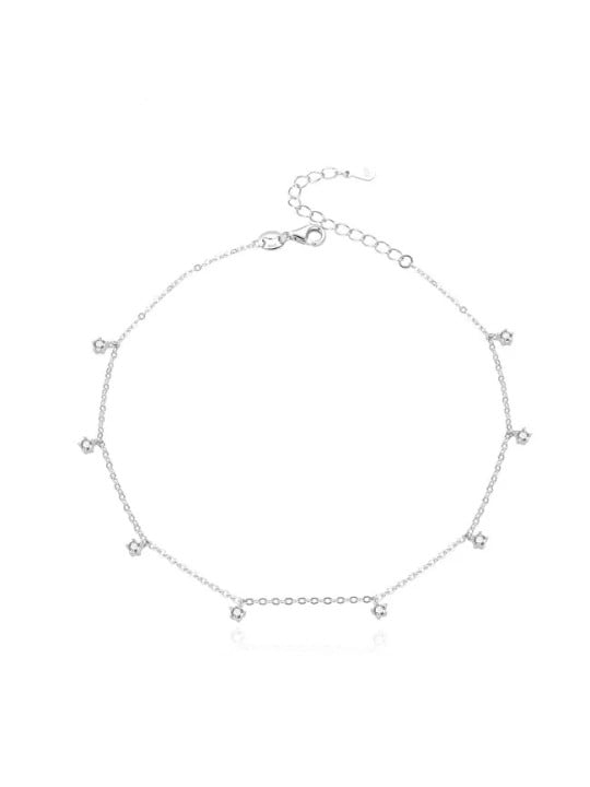 Beneto Bellissimo bracciale alla caviglia in argento con zirconi AGN33 donna