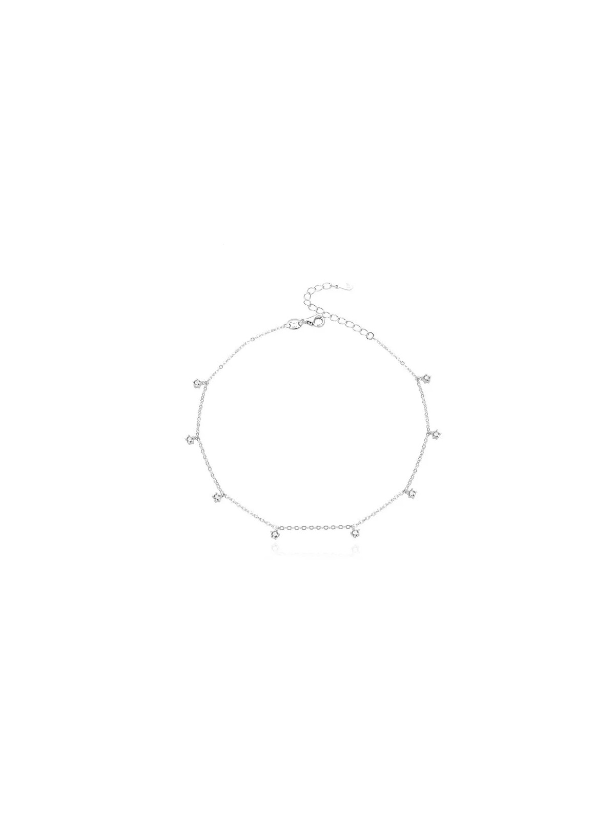 Beneto Bellissimo bracciale alla caviglia in argento con zirconi AGN33 donna