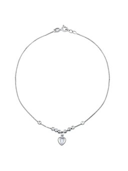 Silvego Catena in argento per gamba Jasmine con cuore e palline ZT120230A donna