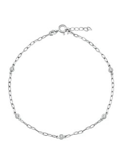Silvego Catena da gamba in argento Mary con Brilliance Zirconia ZT196751A donna