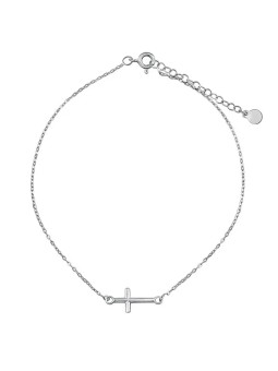 Silvego Catena decorata in argento sulla gamba di Bree con croce ZT200770A donna