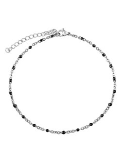 Silvego Catena per gambe in acciaio - nero KMM1747 donna