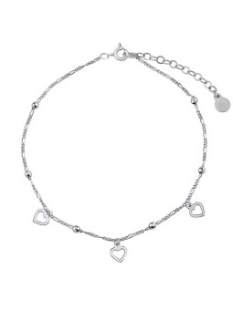 Silvego Catena per gamba Vanessa in argento con cuori e palline ZT71255A donna