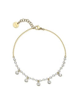 Brosway Braccialetto per piede placcato oro con perle Charming Chant BAH90 donna