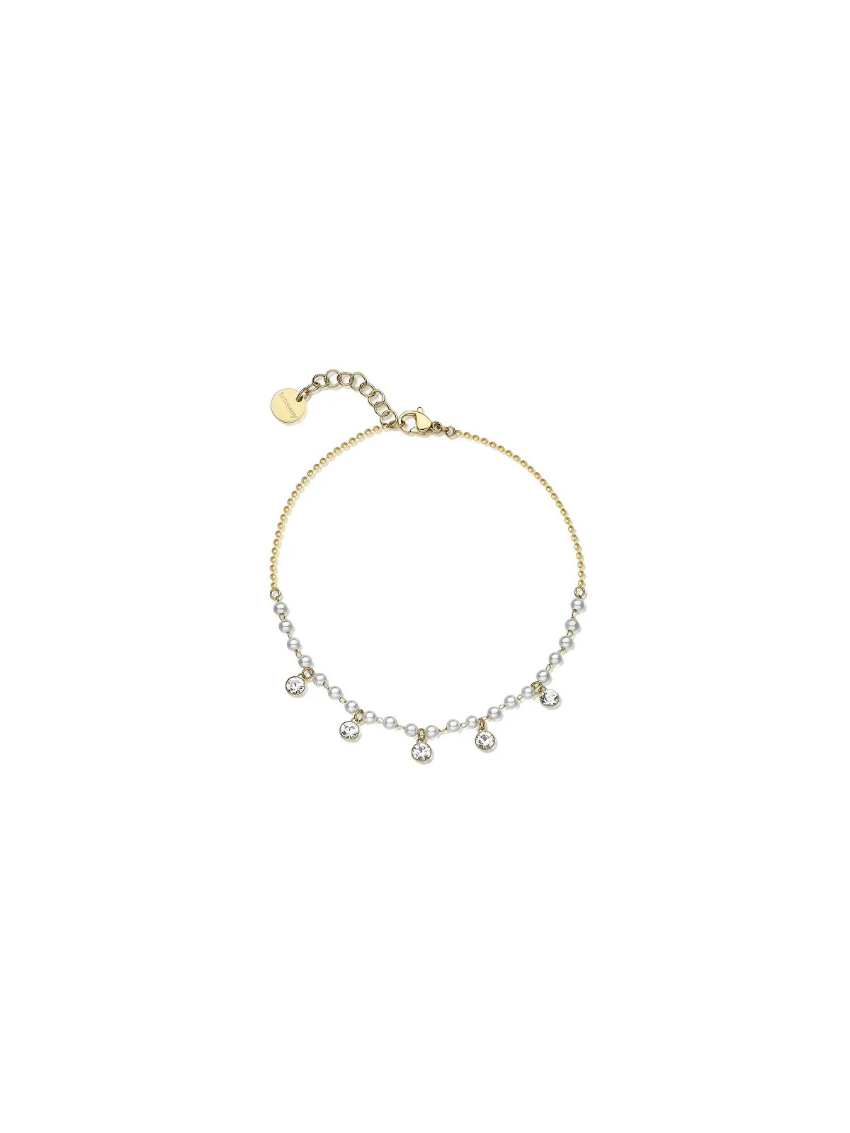 Brosway Braccialetto per piede placcato oro con perle Charming Chant BAH90 donna