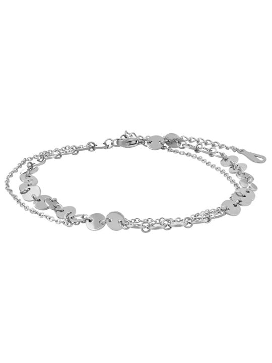 Troli Bracciale doppio denaro in acciaio donna