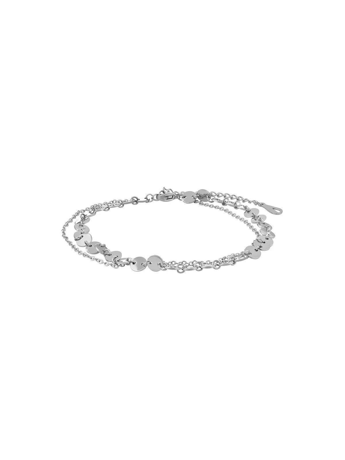 Troli Bracciale doppio denaro in acciaio donna