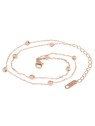 Troli Moderna catena da gamba dorata in acciaio Globe Rose Gold donna