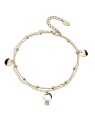 CRYSTalp Cavigliera abbinata placcata oro doppio Anelli 29003.EG donna