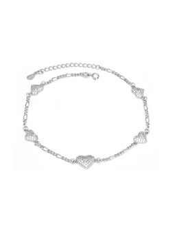 Agato Bracciale in argento con cuori scintillanti AGN53/27 donna