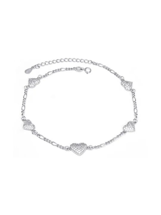 Agato Bracciale in argento con cuori scintillanti AGN53/27 donna