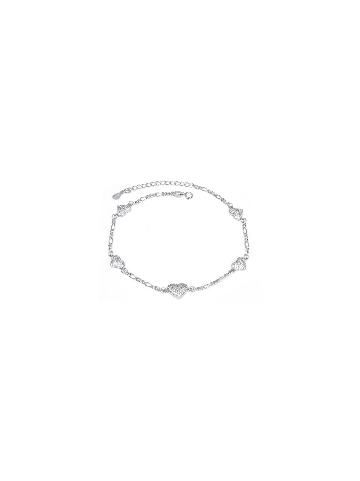 Agato Bracciale in argento con cuori scintillanti AGN53/27 donna