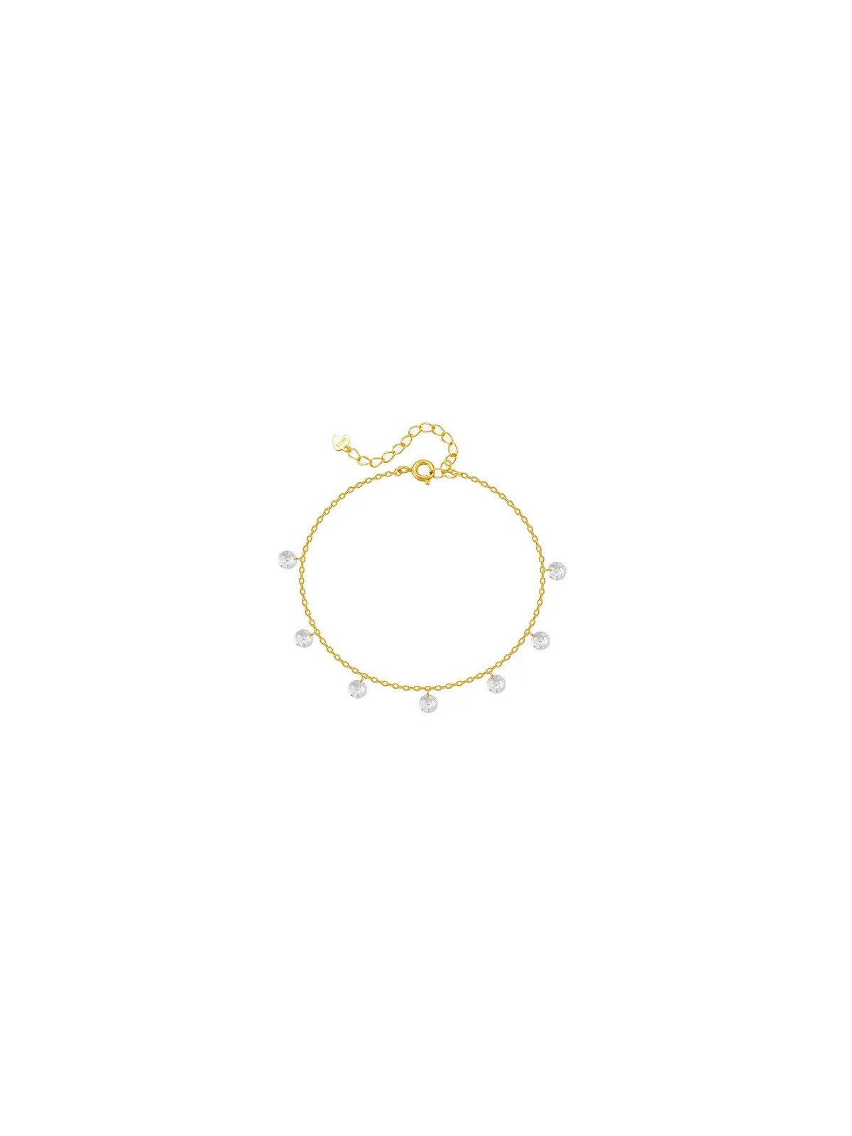 Troli Bracciale da gamba placcato oro con cristilla donna
