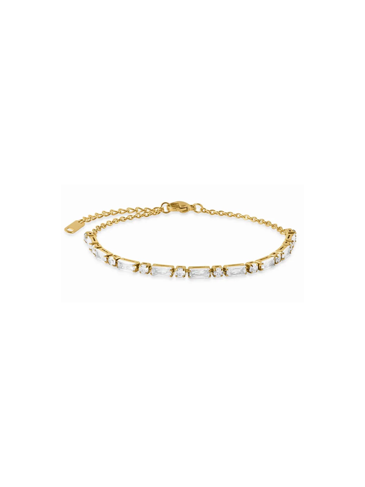 Troli Affascinante bracciale placcato oro con cristilla da donna