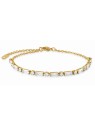 Troli Affascinante bracciale placcato oro con cristilla da donna