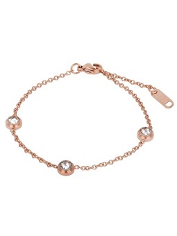 Troli Cavigliera placcata oro rosa con decorazione scintillanti donna