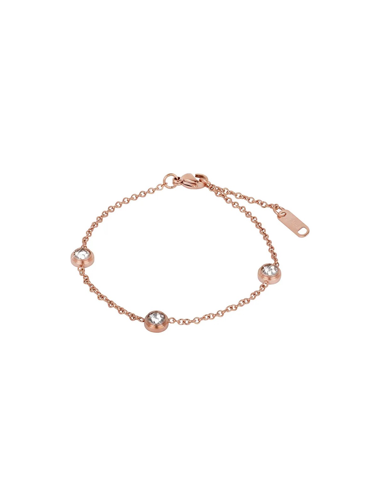 Troli Cavigliera placcata oro rosa con decorazione scintillanti donna