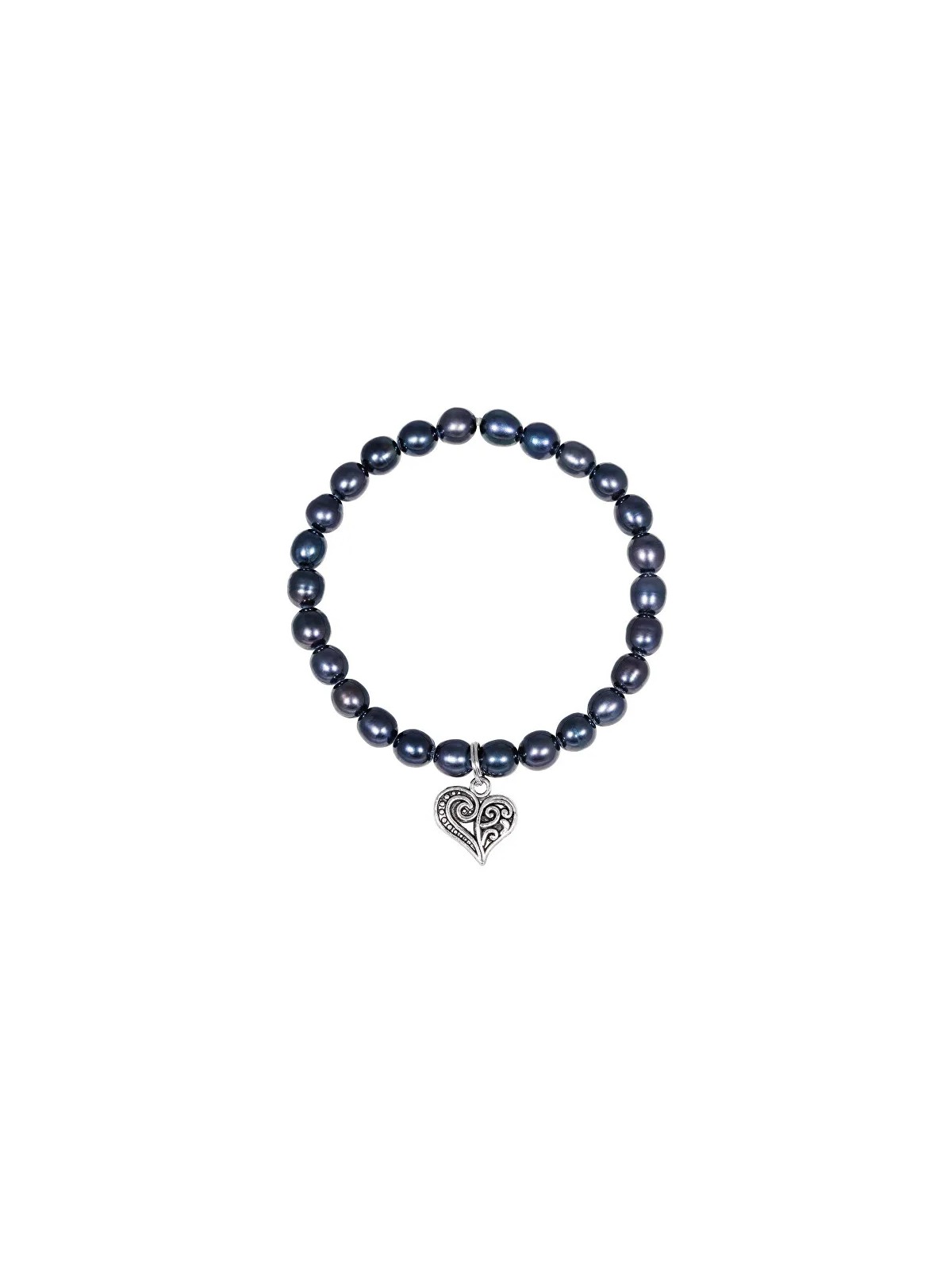JwL Luxury Pearls Bracciale a forma di cuore di perle con cuore in metallo JL0525 donna