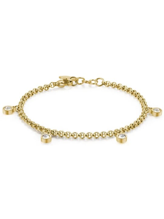 S'Agapõ Bracciale in acciaio con cristilla Luce SCE13 donna