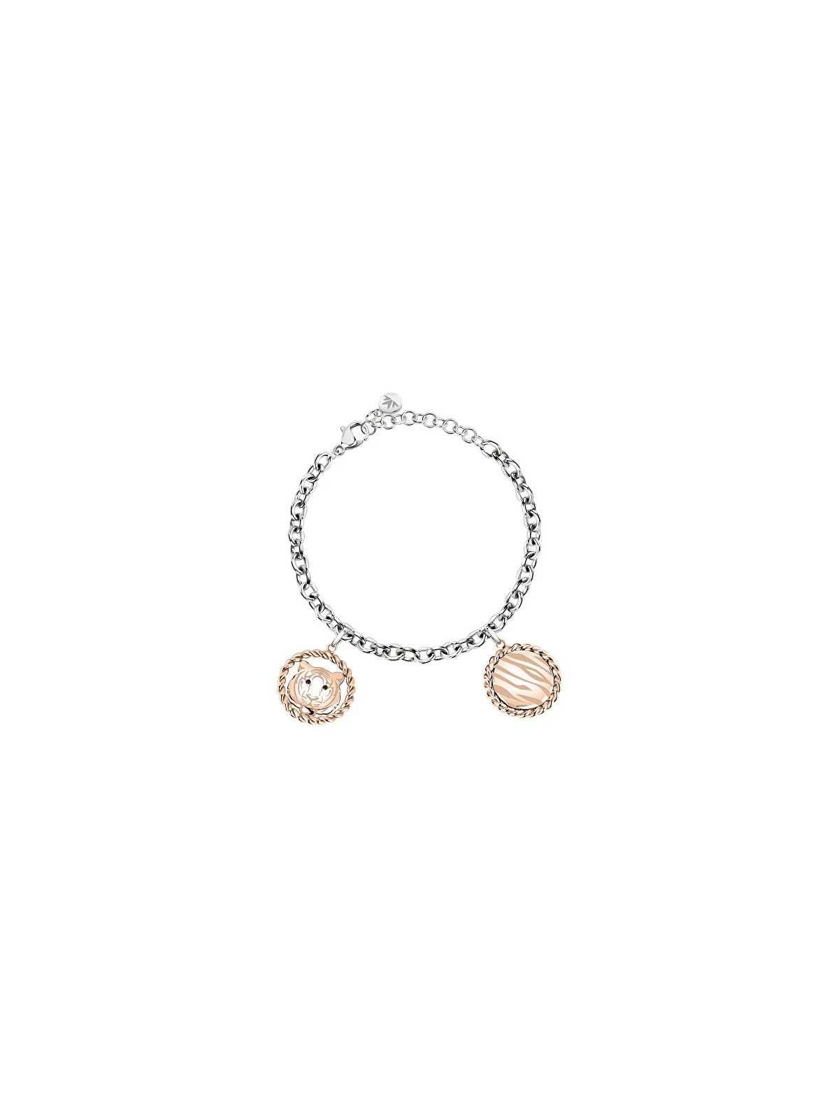 Morellato Bracciale in acciaio con ciondolo tigre Madagascar SATF06 donna