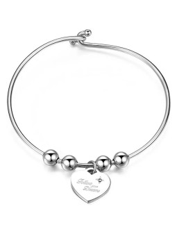 S'Agapõ Bracciale in acciaio massiccio Be My Always Follow Your Dreams SBM19 donna