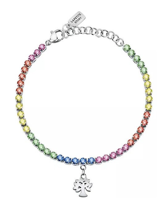 La Petite Story Bracciale in acciaio colorato con cristalli Family LPS05ARR72 donna