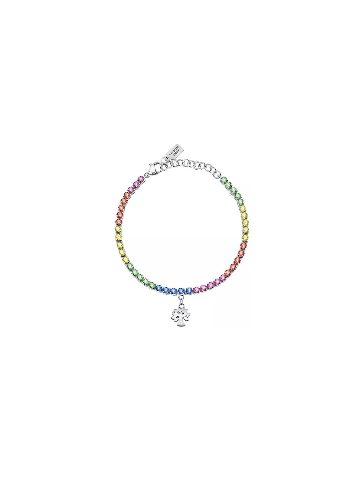 La Petite Story Bracciale in acciaio colorato con cristalli Family LPS05ARR72 donna