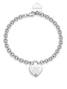 S'Agapõ Bellissimo bracciale dell'amicizia in acciaio con cuore Be My Always SBM80 donna