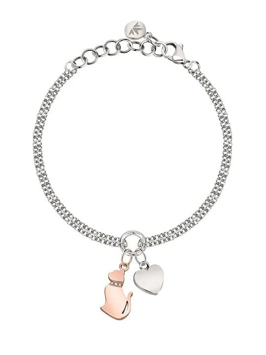 Morellato Bracciale bicolore affascinante Cat&Heart Mascotte SAVL11 donna