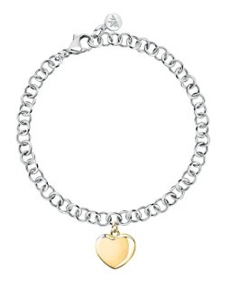 Morellato Bracciale moderno in acciaio bicolore Heart Istanti SAVZ10 donna