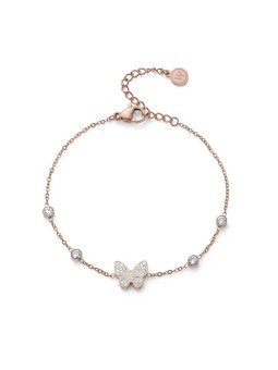Oliver Weber Bracciale Nantosuelta Magic Blossoms con delicata farfalla in bronzo 32335RG donna