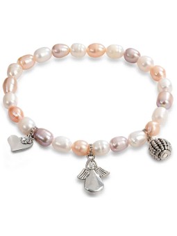 JwL Luxury Pearls Bracciale pregiato in vere perle con ornamenti JL0295 donna
