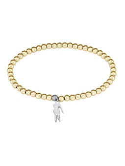 Lacoste Bracciale con perline in acciaio placcato oro Orbe 2040334 donna