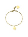 S'Agapõ Bracciale placcato oro popolare con quadrifoglio Smile SSM016 donna