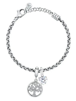 Morellato Bracciale moderno in acciaio con ciondoli Drops SCZ1348 donna