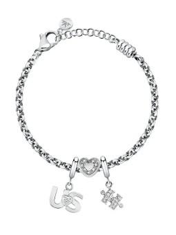 Morellato Elegante bracciale in acciaio con cristallo Drops SCZ1352 da donna