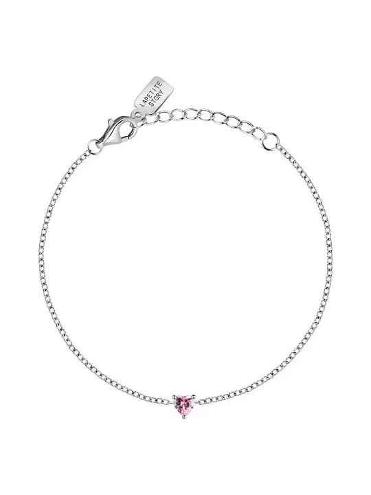 La Petite Story Delicato bracciale in argento con zircone rosa Argento LPS05AWV10 donna