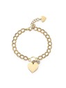 S'Agapõ Imperdibile bracciale a cuore placcato oro My love SYL22 donna