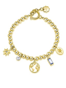 Brosway Bracciale con perline placcato oro e pendente Chakra BHKB119 donna